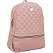 Copi Women's Simple Design Fashion Quilted Casual Backpacks Pink, Not big bag