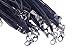 KONMAY Necklace Cord with Clasps for Pendant, 50pcs Black 17'' Layered Multi-strands Voile Organza Ribbon Necklace Cord for Jewelry Making