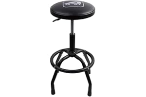Aain LT013A Heavy Duty Adjustable Pneumatic Rolling Mechanic Shop Stool with Black, Garage Seat, Adjustable Height Swivel Shop Stool for Garger,Workshop and Auto Repair Shop