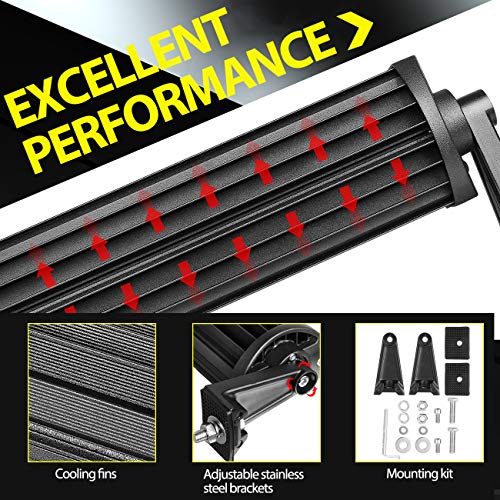 Led Light Bar 30 Inch Auto Power Plus 230W QUAD Row Led Driving Light Spot Flood Combo Beam Off Road Led Light OSRAM Led Work Light Waterproof Fog Light for Off Road Trucks Jeep Boat,2 Year Warranty