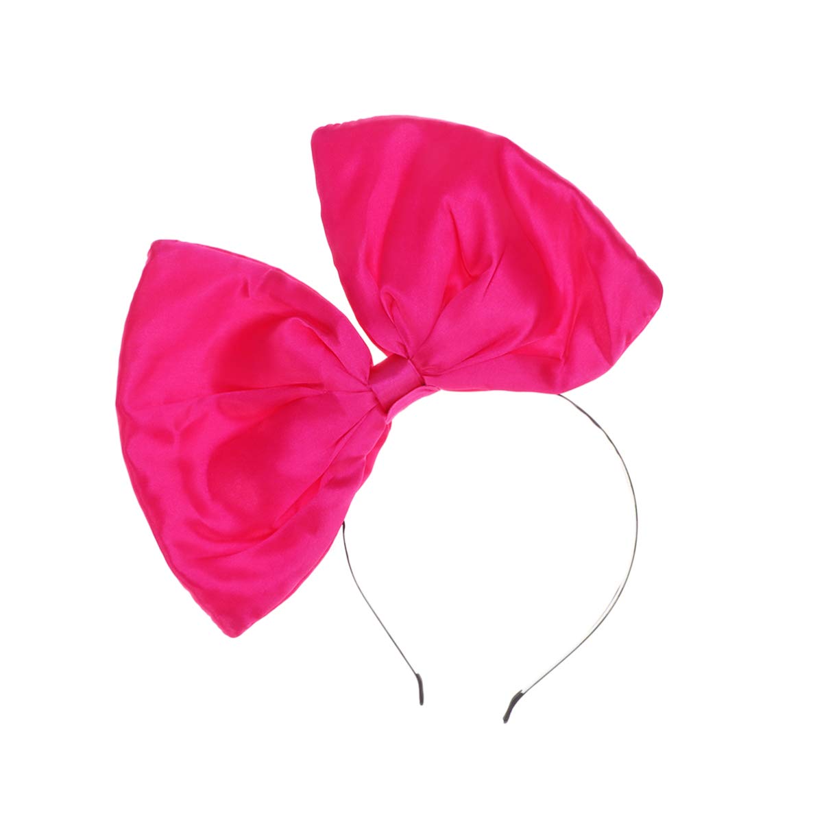 Lurrose Huge Bow Headband Large Bowknot Hairband Halloween and Christmas Party Hair Accessories for Woman Girl (Rosy)