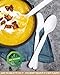 Ecoridge Disposable Compostable Cutlery Silverware Utensils Set - 380pc (140 forks, 120 spoons, 120 knives) - Eco Biodegradable Plastic Utensils Compostable Cutlery Heavy Duty Fork Spoon Knife Set