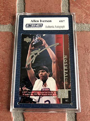 Allen Iverson autographed signed Card NBA Philadelphia 76ers Steiner Sports