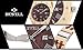 GBlife Bewell ZS - W109A Men Wooden Quartz Watch Round Dial Analog Handmade Wood Wristwatch (Ebony)