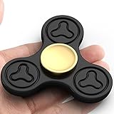 The Anti-Anxiety 360 Fidget Spinner [ALLOY METAL] Tri Spinner Figit Hand Toy for Relieving ADHD, Anxiety, Boredom Spins 3-5 Minutes (Black)