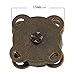 Tinksky 10 Sets of 15mm Sew In Magnetic Bag Clasps for Sewing Craft Clothing Bag Scrapbooking (Bronze)
