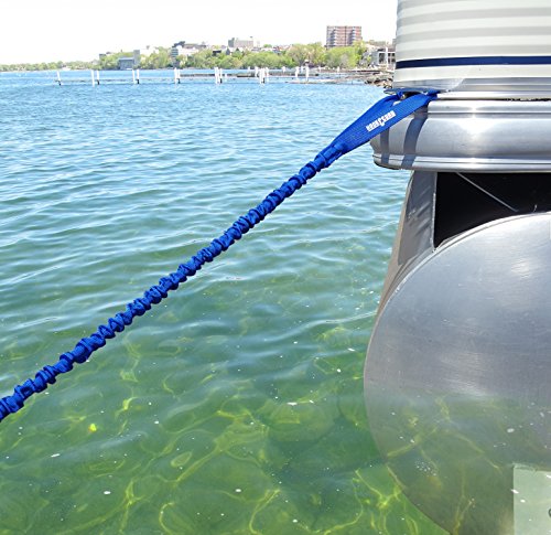 hook and cord Extra Long Dock Tie Bungee, 5 Feet Long Stretches to 8 Feet Made in USA (Black, 5 Foot)