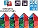 Magna-Tech Magnetic Block Toy. Build 3D Magnet Tile Structures (100 Piece) Kid Approved Color Shapes! This Learn & Play Set Is Best For Children & Toddlers Who Like Wooden Construction Blocks