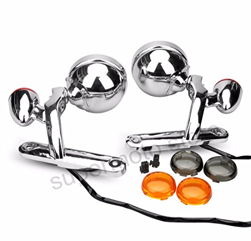 LED Spotlight harley street glide FLHX passing lights harley electra glide bullet turn signal lights road king models led lights CVO models - Thumbnail 5