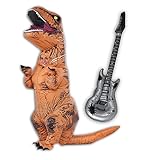 Inflatable Child T-Rex and Guitar Costume Bundle