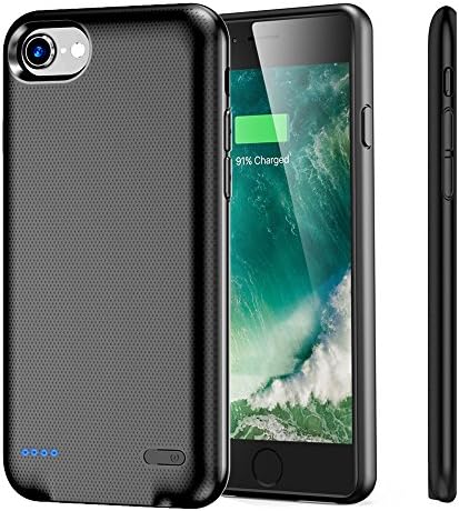 iPhone 6Plus 6SPlus 7Plus Battery Case, HejSol 4000mAh Ultra Slim Rechargeable Portable Charging Case Power Bank for iPhone 6P 6SP 7P (5.5inch) Battery Pack Juice Bank (BK)