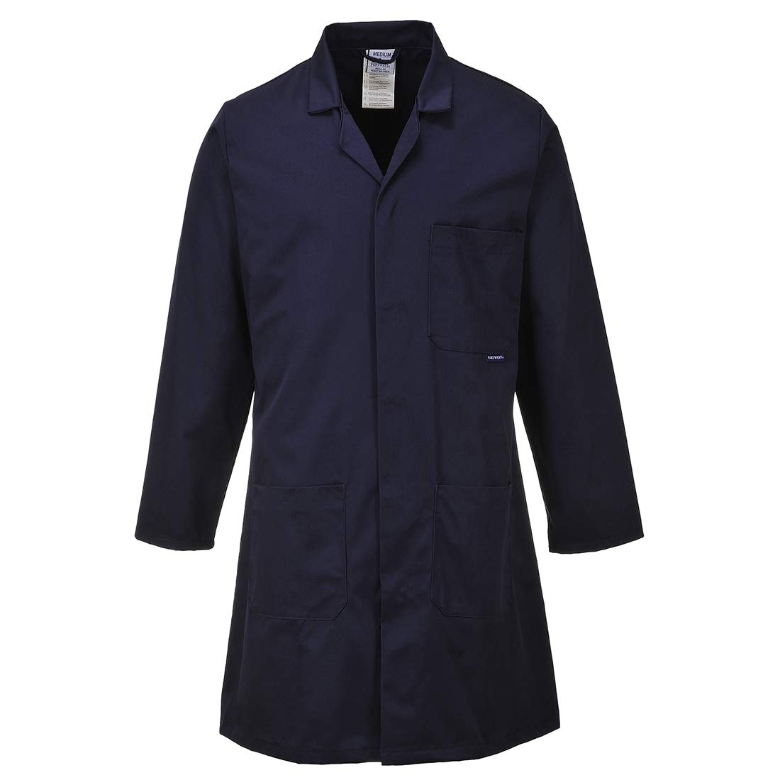 Portwest C852 Engineering Lab Coat Hard Wearing Food Hygiene General Laboratory Workwear Uniform Overcoat Navy 3X-Large