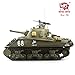 HENG LONG RC Tank Pro Edition TK6.0 Remote Control 1/16 Scale US M4A3 Sherman RC Main Battle Tank with Metal Gearbox Tracks, 2.4Ghz Airsoft RC Tank
