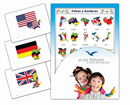 Tarjetas de vocabulario - PaÃ­ses y banderas - Countries and Flags Flashcards in Spanish