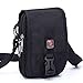 Nylon Cell Phone Shoulder Holster for iPhone 14 Pro Max Case 13 Pro Max Samsung Galaxy S22 Ultra S23 Ultra Multi-pocket Crossbody Phone Bag Purse for Men Women, Belt Loop Clip Pouch Wallet, black