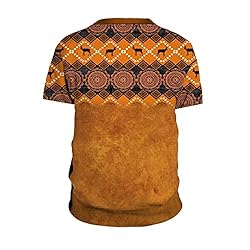 Mens Hide Belly Round Neck Tops Bohemia Tops Summer