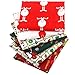 Shuan Shuo Xmas Fat Quarters Bundles Cotton Patchwork Fabric Sewing for DIY Crafts Bedding Bags Doll Dress 40X50cm 6Pcs/lot