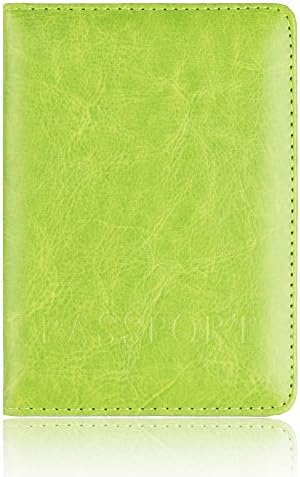 HIRIRI Men Women Passport Holder Protector Wallet Business Card Soft Passport Cover Coin Bag (Coffee) (Green)