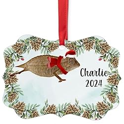 Brown Pygmy Chameleon Christmas Ornament 2024