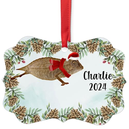 Brown Pygmy Chameleon Christmas Ornament 2024