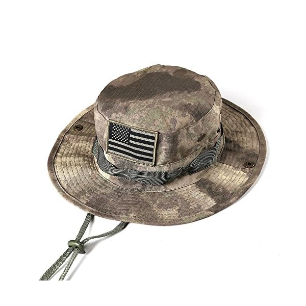 Sinddy-Military-Tactical-Head-Wearboonie-Hat-Cap-for-WargameSportsfishing-Outdoor-Activties-Acu-Camouflage-with-USA-Patch