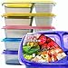 Portion/Perfect 3 Compartment Meal Prep Containers - Super Tough, Airtight, 40% Thicker BPA Free Bento Box For Adults | Reusable & Guaranteed Not To Melt in Microwave Or Dishwasher | New Set Of 5