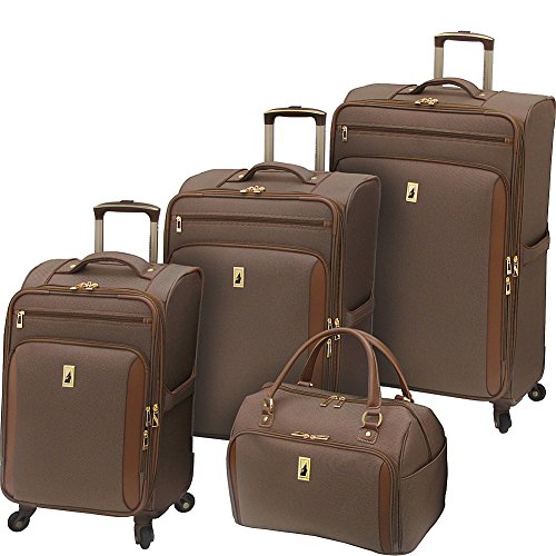 LONDON FOG Kensington Softside Expandable Spinner Luggage, Bronze, 4