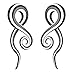 Chaplin Wong Pack of 8 Mixed Colors Glass Spiral Tapers Ear Piercing Tunnel Plugs Gauges (Guage=0g(8mm))