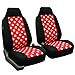 FH Group Front Set Cloth Car Seat Covers for Bucket Seats 1 Piece Seat Cover, Universal Fit, Washable Seat Covers for SUV, Sedan, Red/Black
