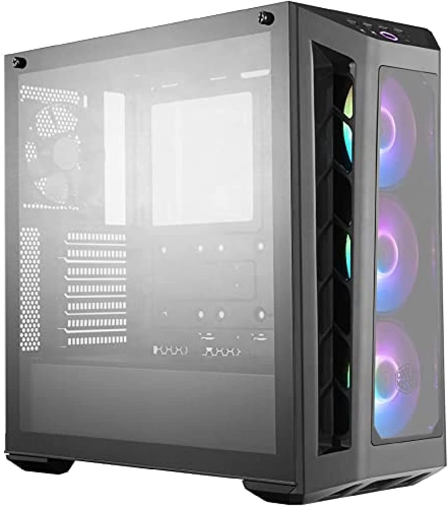 Cooler Master MasterBox MB530P ARGB - ATX PC Case with 3 Tempered Glass Panels, 3 x 120mm Pre-Installed Fans, Flexible Air Flow Configurations - ARGB