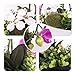 YILIYAJIA Artificial Flowers Orchids Purple Decor Faux Flowers Arrangement Potted Plants Rustic Table Centerpieces Floral Decorations Realistic Phalaenopsis for Home Office Hotel Room