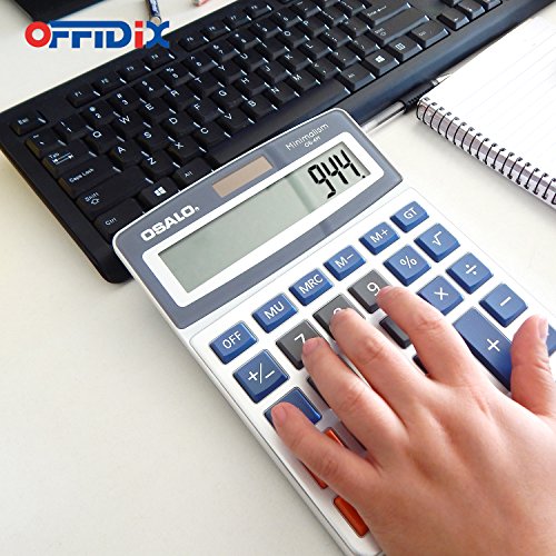 OFFIDIX Basic Office Calculators,Solar and Battery Dual Power