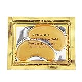 Hitece Anti Aging Crystal 24K Gold Powder Gel Collagen Eye Masks Sheet Patch (10 Pairs)