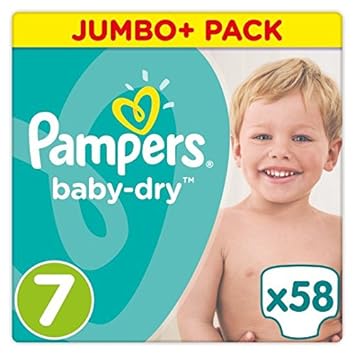 Pampers Baby Dry Größe 7 Jumbo + Pack 58 Windeln