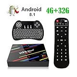 Android 8.1 TV Box 4GB 32GB EstgoSZ H96 Max+ Smart 4K TV Box with Backlit Keyboard RK3328 Support H265 VP9 Video Decoding /2.4GWifi/100M LAN/KD18.0 USB3.0 Set Top Box