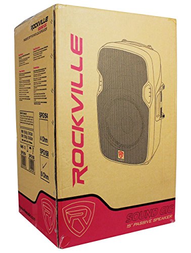 Rockville SPGN158 15" Passive 1600W DJ PA Speaker ABS Lightweight Cabinet 8 Ohm, 15 inch