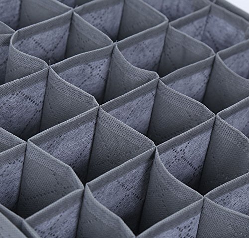 Hosaire Collapsible Drawer Divider 30 Grid Underwear Bra Socks Ties Divider Closet Container Storage Box Organizer