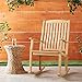 Cambridge Casual Arie Teak Wooden Porch Rocking Chair, Light Brown