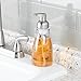 InterDesign Foaming Soap Dispenser for Kitchen, Bathroom, Sink, Vanity, Pack of 1, Clear and Brushed Nickel