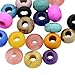 Pandahall 20 Pcs 12mm Mixed Color Rondelle Gemstone European Beads, Large Hole Beads, Rondelle
