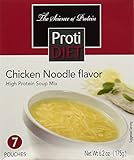 ProtiDIET Chicken Noodle Soup (7 Pouches), High Protein, Delicious Chicken Noodle Soup Mix, No Sugar Meal Replacement, No Trans Fat, 15G Protein, 90 Calories