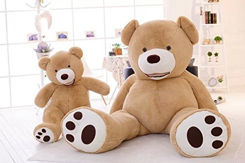 Hugme 200 cm Plüsch Giant Kuscheltier Baby XXL Riesen bär Plüsch-bär Hellbraun (200cm) – Bild 5