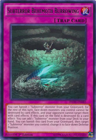 Yu-Gi-Oh! - Subterror Behemoth Burrowing (INOV-EN085) - Invasion: Vengeance - 1st Edition - Rare