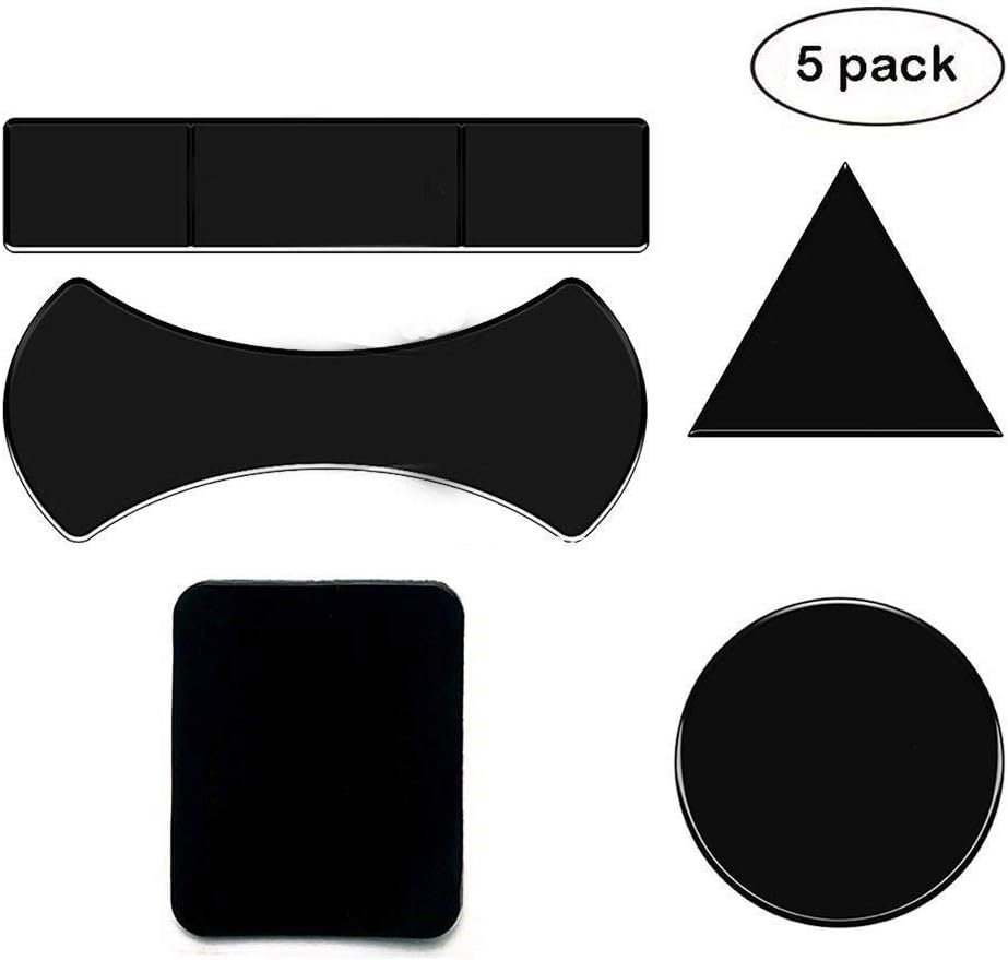 iShare MultiPurpose Nano Sticky Gel Pads Car Holder GPS Sticky Mat Cell Phone Wall Holder Magical Gel Pads (5 Pack)