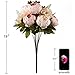 Leagel Fake Flowers Vintage Artificial Peony Silk Flowers Bouquet Wedding Home Decoration, Pack of 1 (Light Pink)