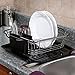 Power Brand Over Sink Dish Drying Rack Expandable Dish Drainer For Kitchen Sink, Black, with Utensil Holder
