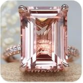 Luxury 18K Rose Gold Plated Square Zircon Women’s Engagement Ring - Sparkling Princess-Cut Design, Ideal for Bridal Wear, Engagement & Wedding Anniversary Size 9