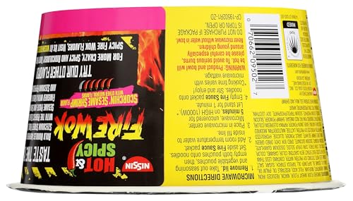 NISSIN HOT & SPICY FIRE WOK, SCORCHIN’ SESAME SHRIMP, 4.55 OUNCE (PACK OF 1)