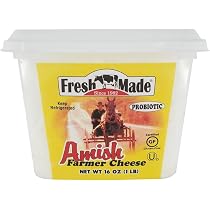 Amazon.com: Fresh Made Amish Farmer Cheese Gluten Free 1lb / 0.45 ...