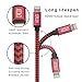 Lightning Cable 6.6Ft/2M, Cacoy -Apple MFi Certified- Nylon Braided USB A to Lightning Compatible Cable with Aluminum Housing For iPhone XS Max/XR/X/8 Plus/7/6s Plus/5s,iPad Mini/Air/Pro-Red and Black